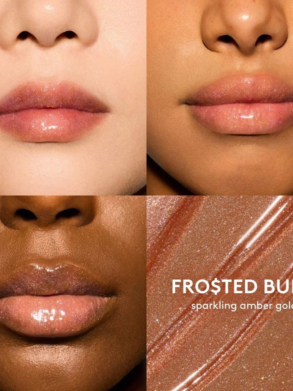 NWT Fenty Beauty Gloss Bomb Lip Oil - Fro$ted Bunz (Amber Gold) - size 9mL
